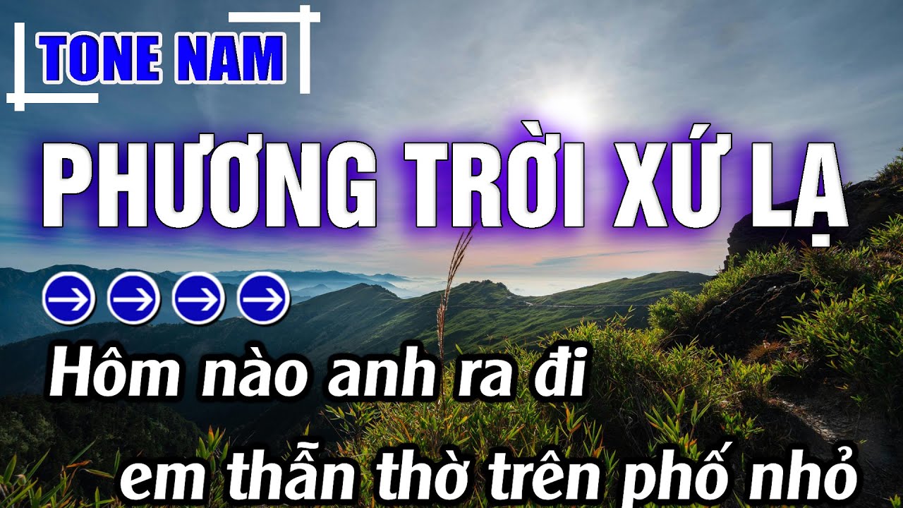 Phương Trời Xứ Lạ Karaoke Tone Nam ( Bm ) Beat Mới | Karaoke Đăng Khôi