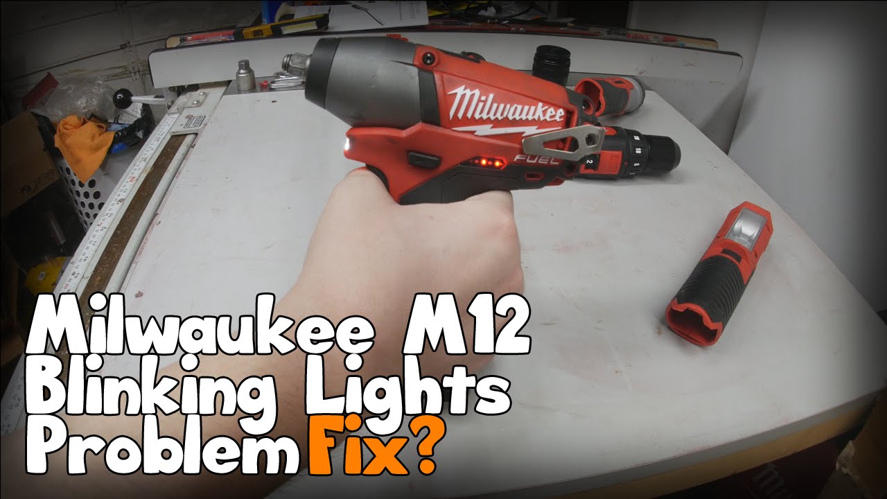 Устранение проблемы с мигающими огнями Milwaukee M12