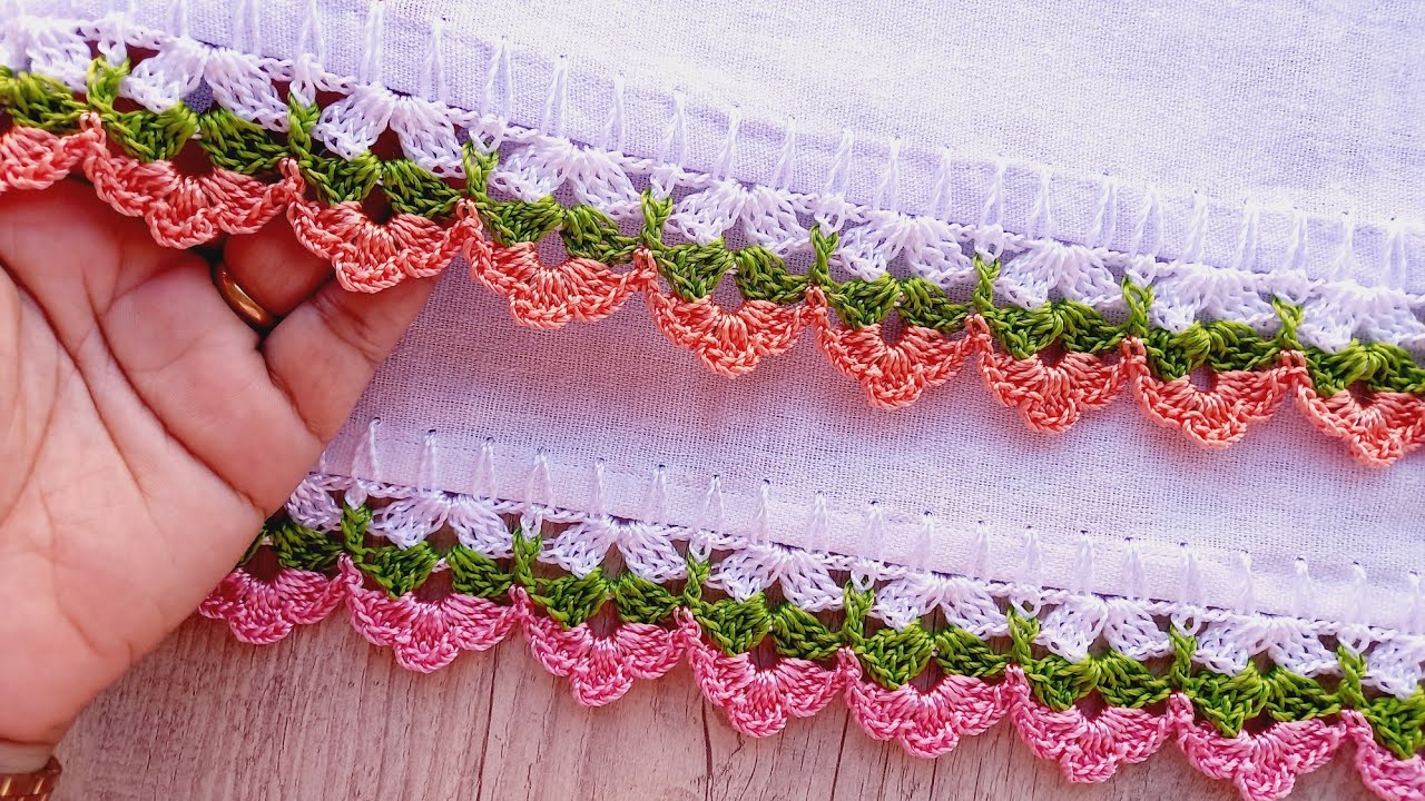 BICO DE CROCHÊ PARA PANO DE PRATO FÁCIL E RÁPIDO 🌸
