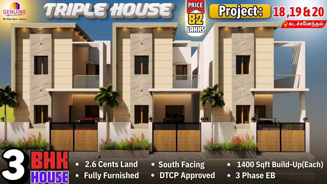 Vasthu Poojai | 🏡Triple 3BHK Luxury Houses for Sale in Madurai,Kadachanendhal - Genuine Builders