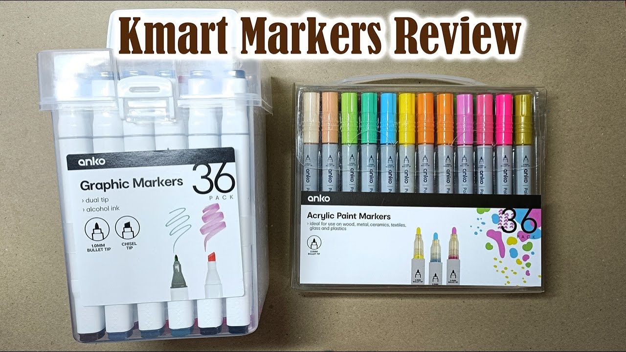 Kmart Markers and Paint Pens! Cheap Art Supplies Review - Are They Any Good?
