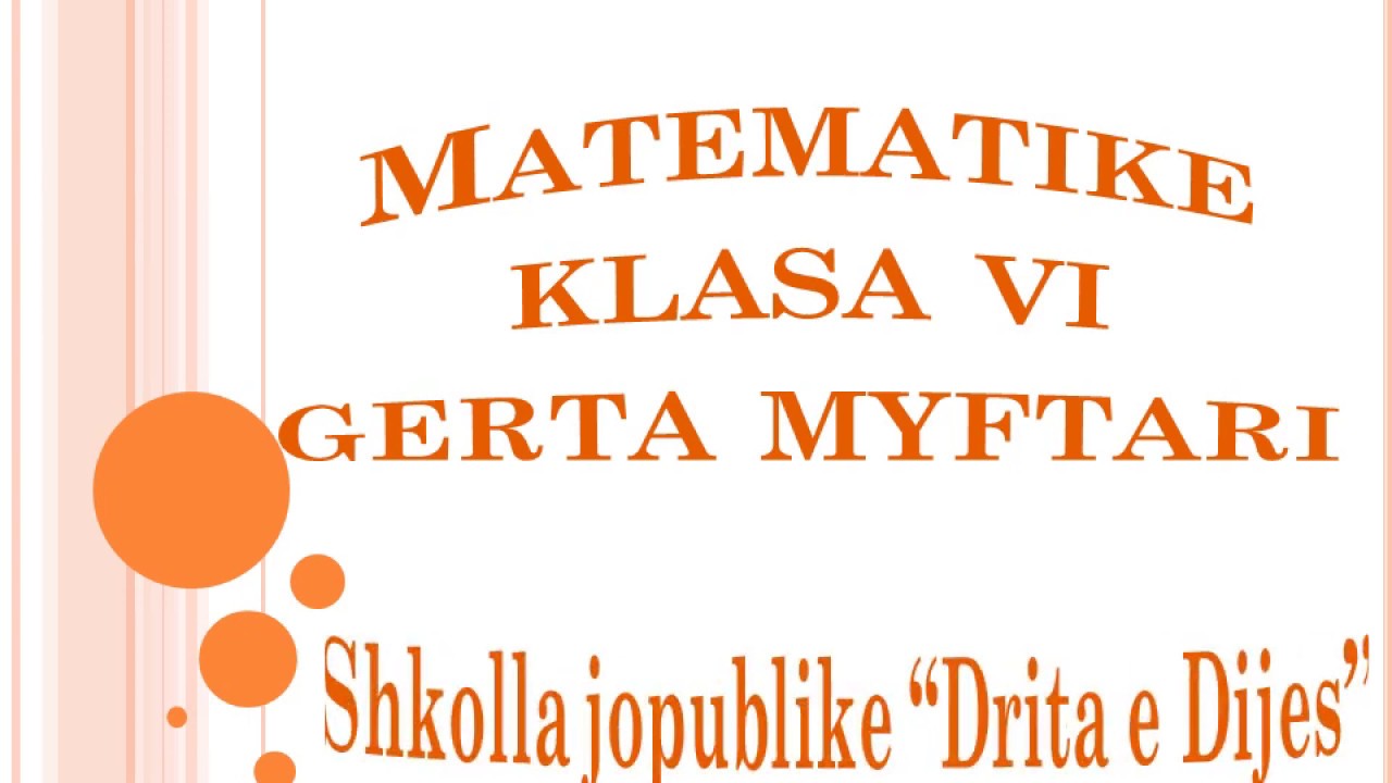 Mat 6 - Kembimi i njesive matese