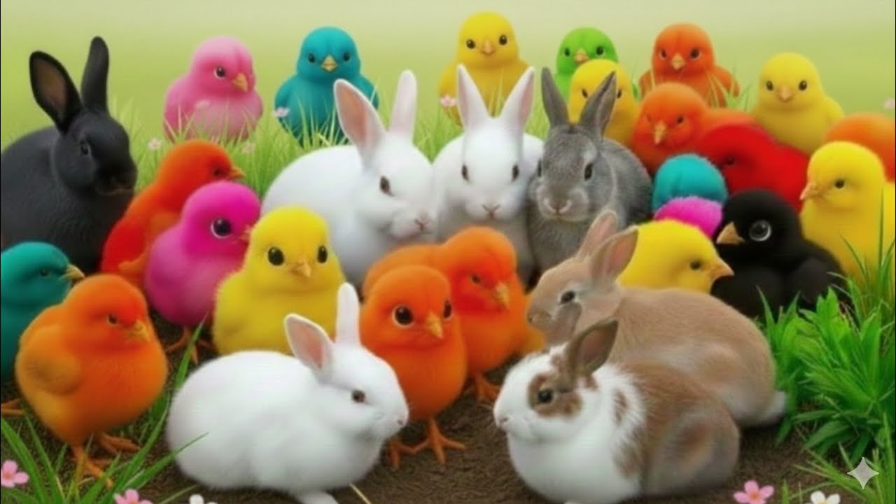 Ayam Lucu, ayam warna warni, ayam rainbow, kelinci lucu, bebek lucu, ikan koi, Hewan Lucu