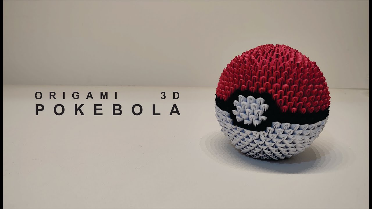 "POKEBOLA"  ORIGAMI 3D  ORIGAMI-K