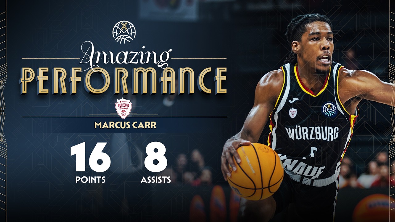 Marcus Carr (16 PTS) | Player Highlights | WUE v UNI | #BasketballCL 2025-26