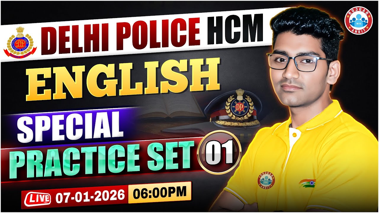 Delhi Police HCM English Classes 2025, English Special Practice Set 01, Delhi Police HCM Exam Review