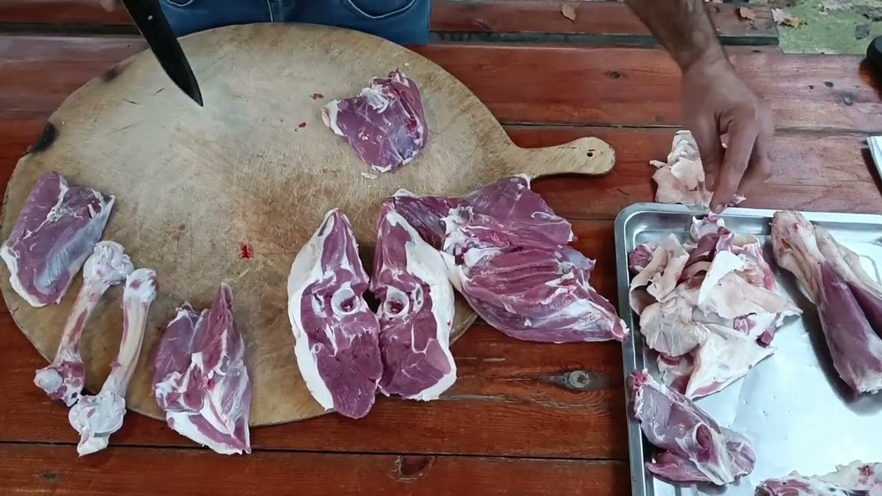 Quzu budunu  dogranmasi.Разделка баранины. от А до Я