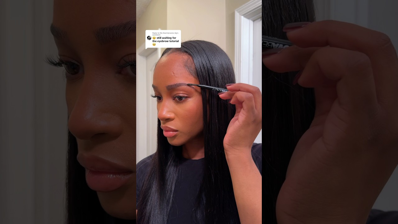 Процедура коррекции бровей с помощью пудры Nyx Lift & Snatch Brow Pen #рутинадлябровей #короткиер...