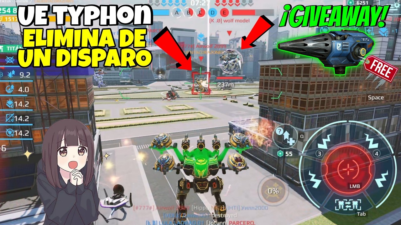 Ultimate Typhon elimina de un DISPARO! - ¡4X Kroko! 😱 | War Robots #WRWinVelos