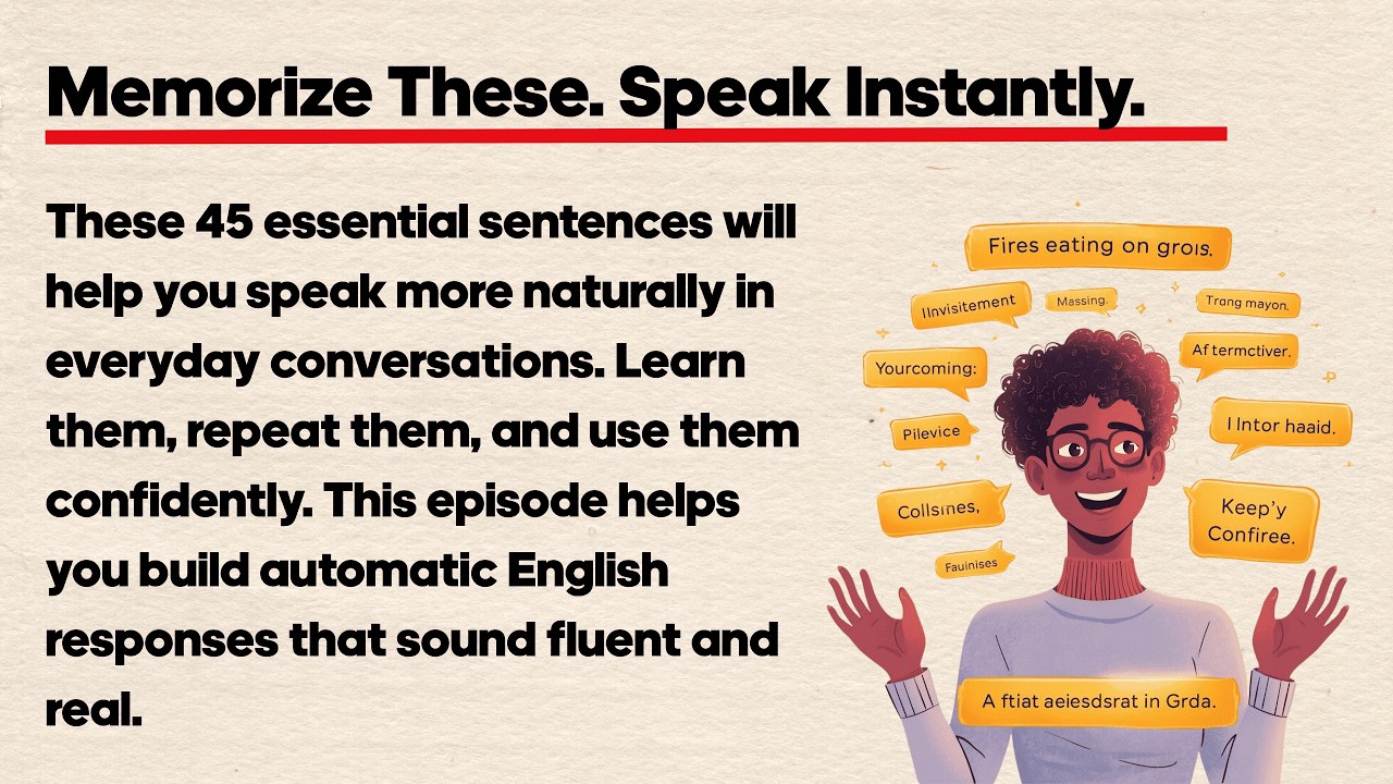 45 English Sentences You Should Know by Heart | Improve Your English Fluency