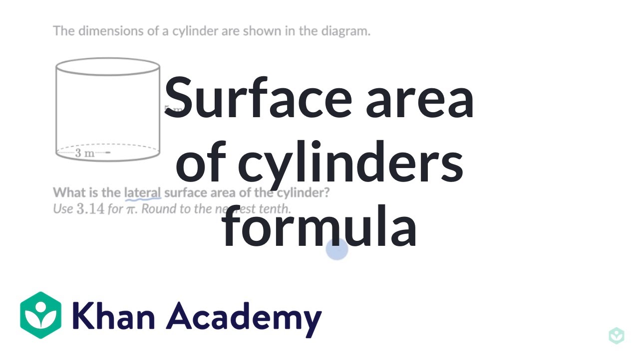 Surface area of cylinders formula | Grade 8 (TX) | Khan Academy