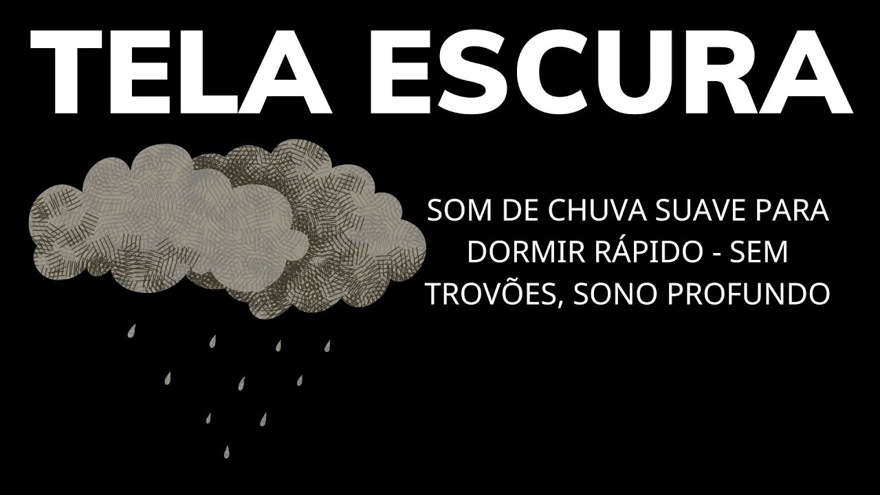 Som de chuva suave para dormir rápido - sem trovões, sono profundo