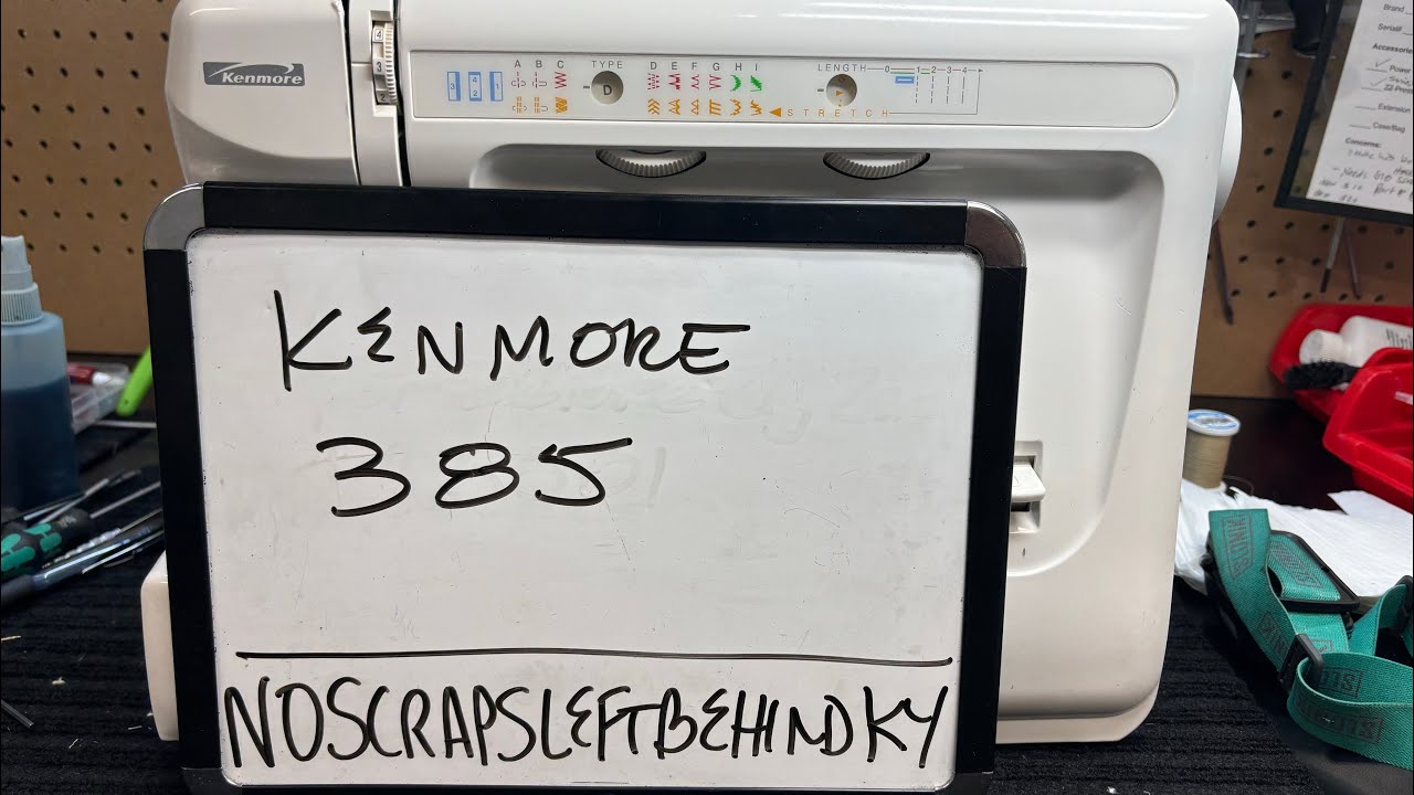 Kenmore 385 - Заправка нити в машину