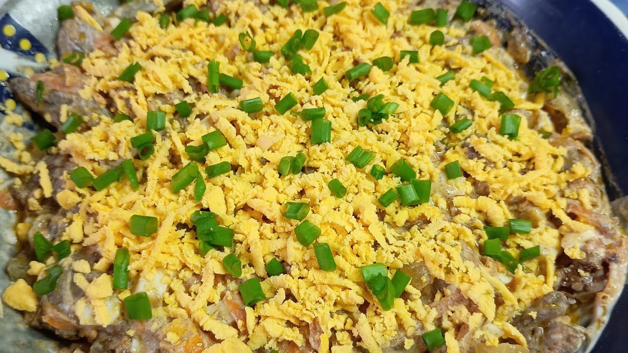 СЫТЫЙ БАТЯ! Мужской салат с куриной печенью  Дешево и очень вкусно!