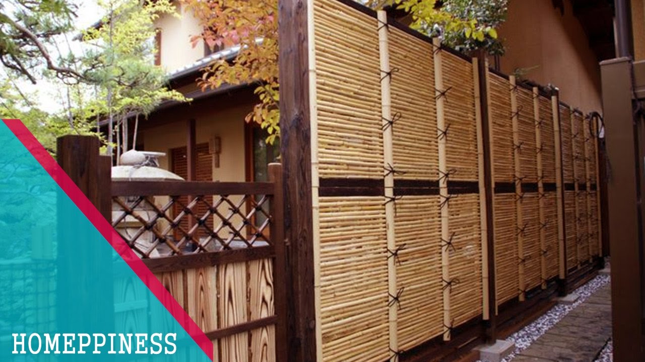 (CREATIVE DESIGN) 25+ Awesome Bamboo Fence Ideas With Wood Post