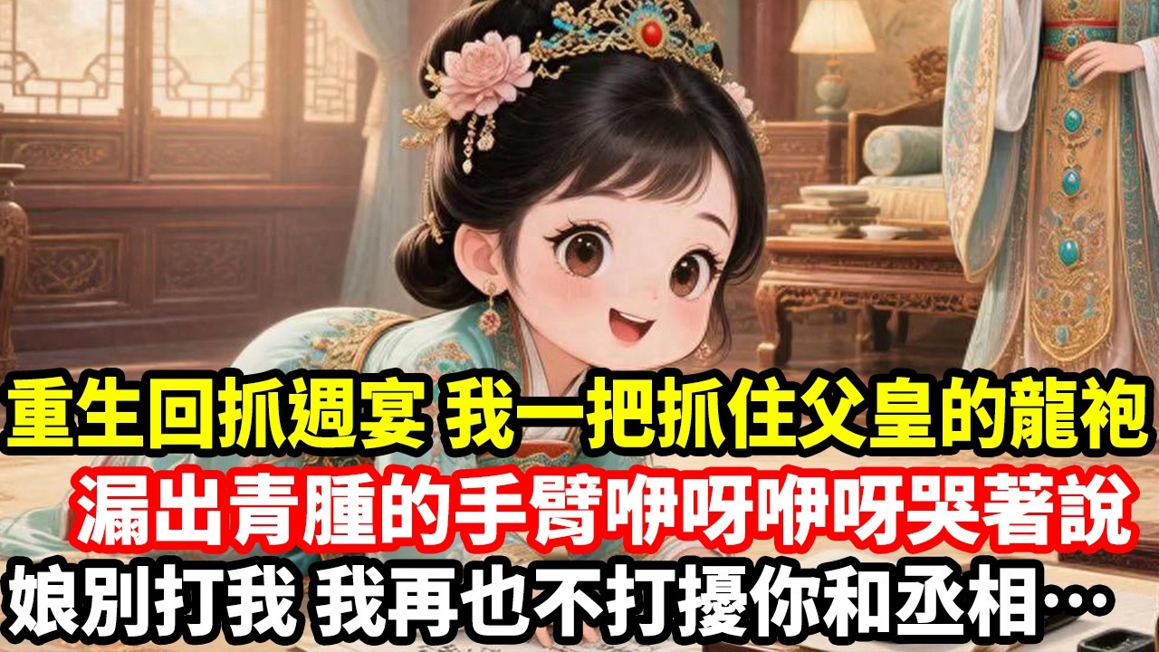 重生回抓週宴，我一把抓住父皇的龍袍，漏出青腫的手臂咿呀咿呀哭著說：皇后娘娘別打我了，我不敢了，再也不打擾你和丞相的好事了！