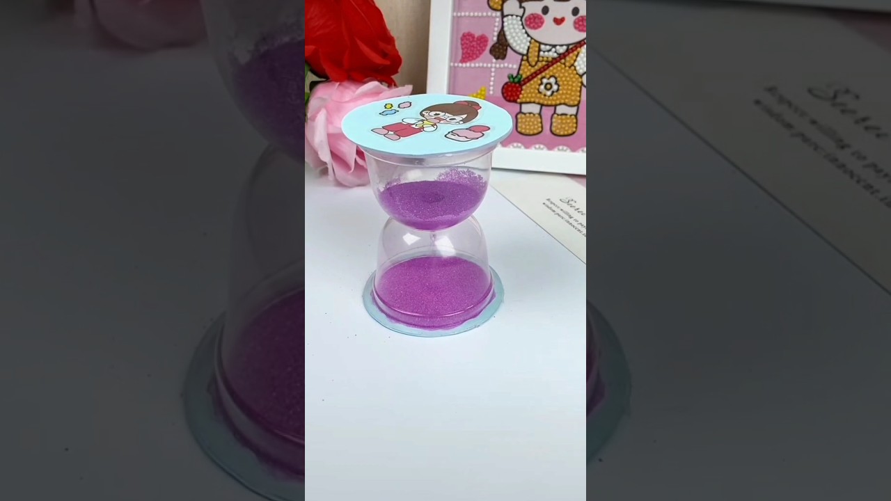 diy,How to make a sand clock with plastic bottles,#shorts