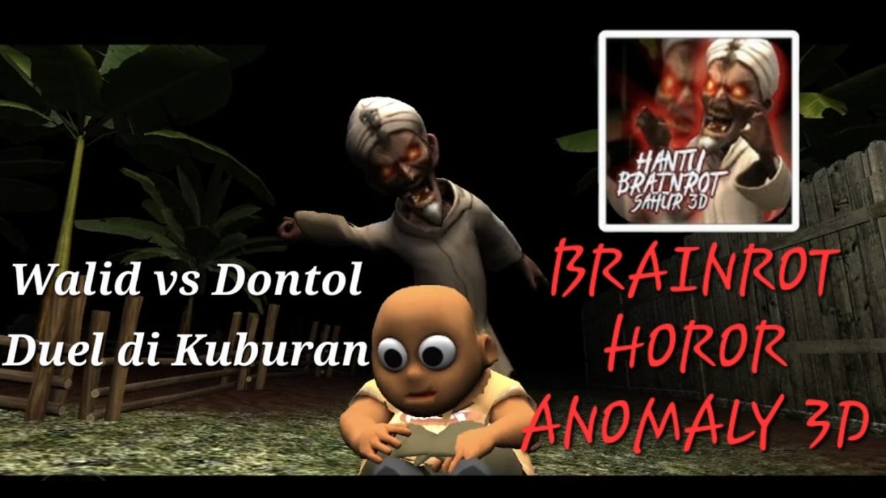 Walid vs Dontol  Duel di Kuburan di Game Brainrot Horor Anomaly 3D
