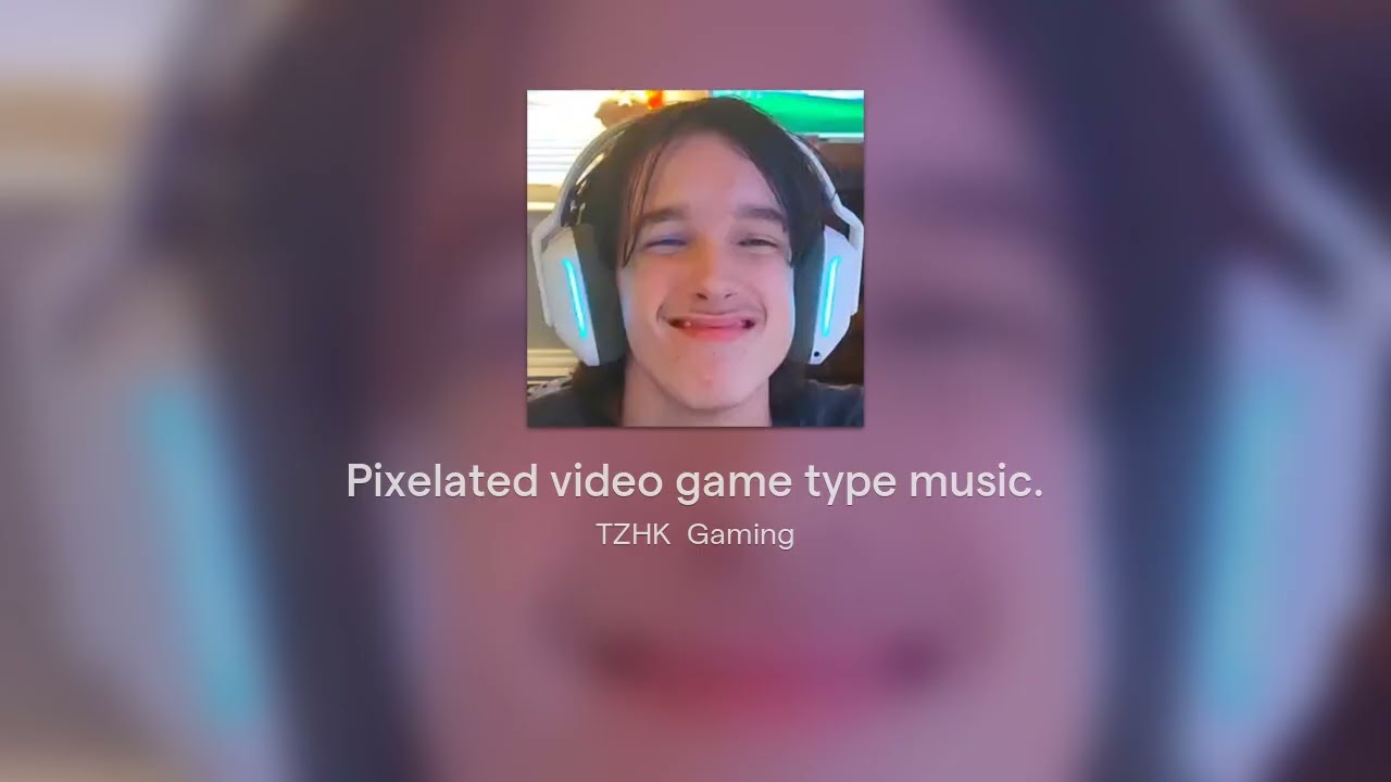 Pixelated video game type music.