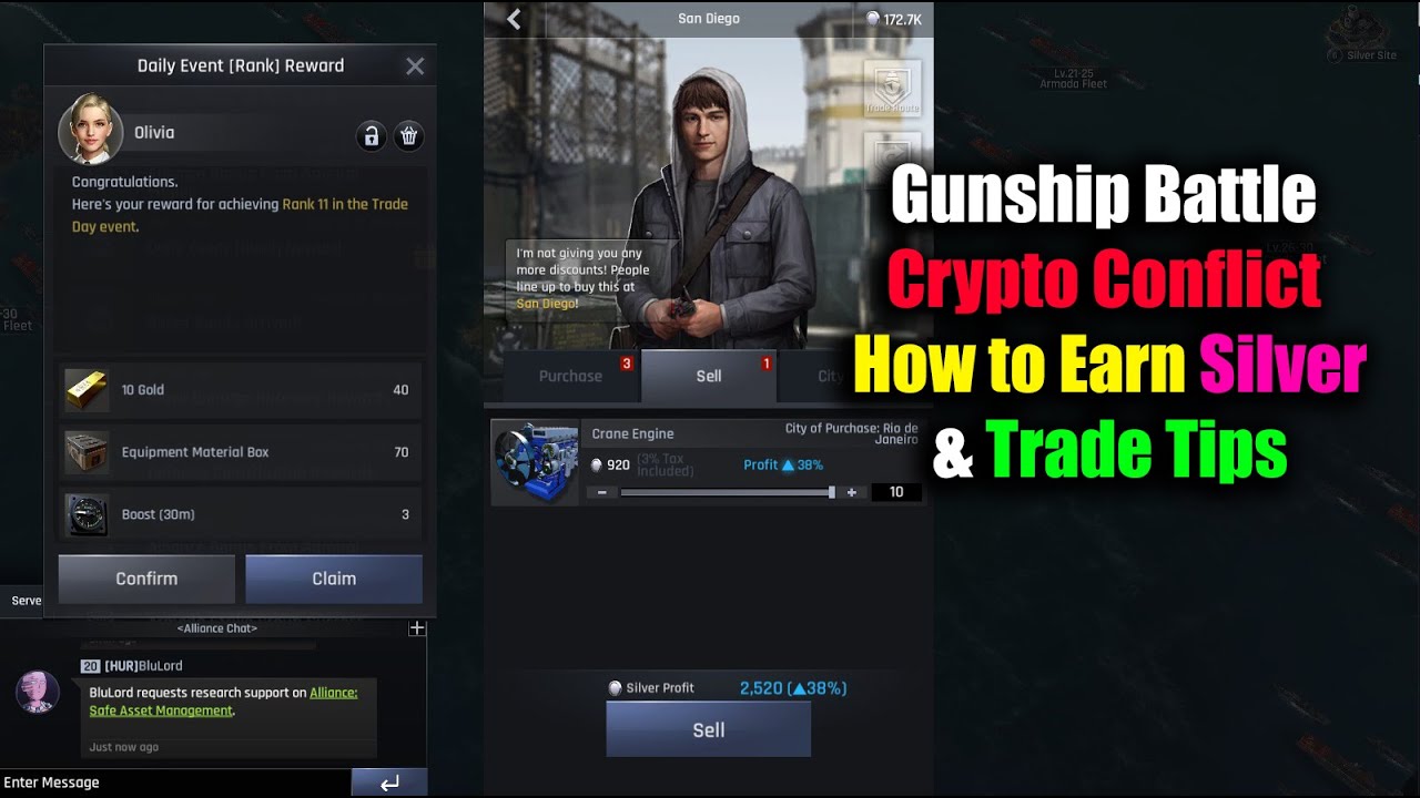 Gunship Battle Crypto Conflict How to Earn Silver & Trade Tips