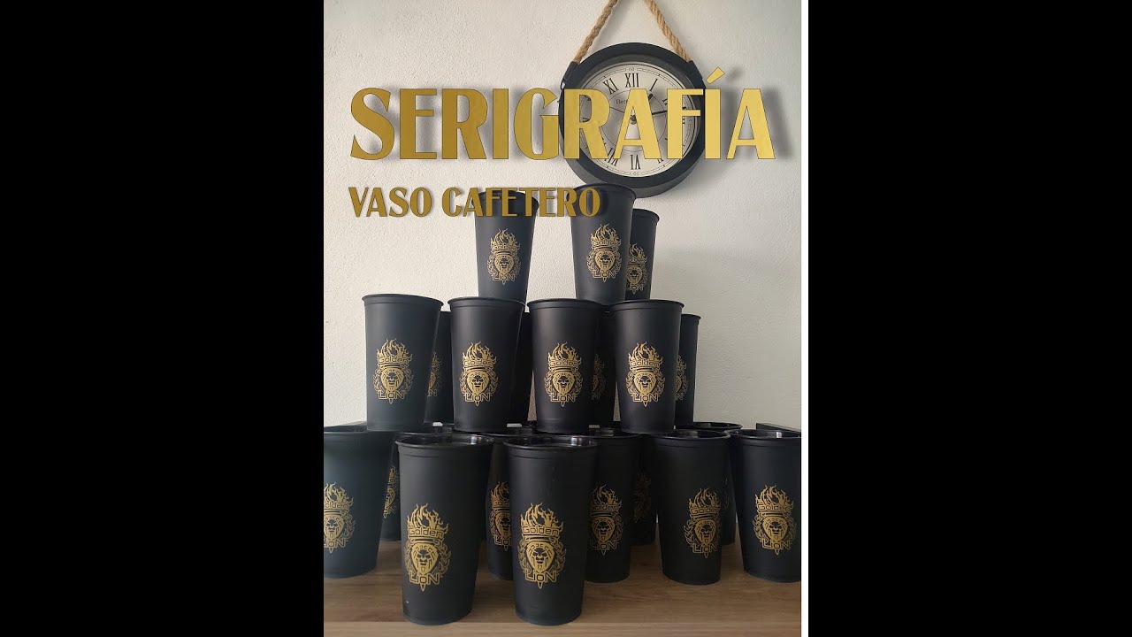 SERIGRAFÍA-VASO CAFETERO PLÁSTICO