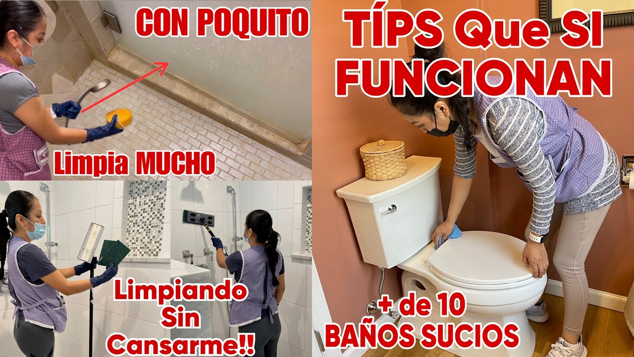 ✅ TIPS QUE SI FUNCIONAN, LIMPIAMOS MAS DE 10 BAÑOS Y LOS DEJAMOS BRILLANTES DE LIMPIO