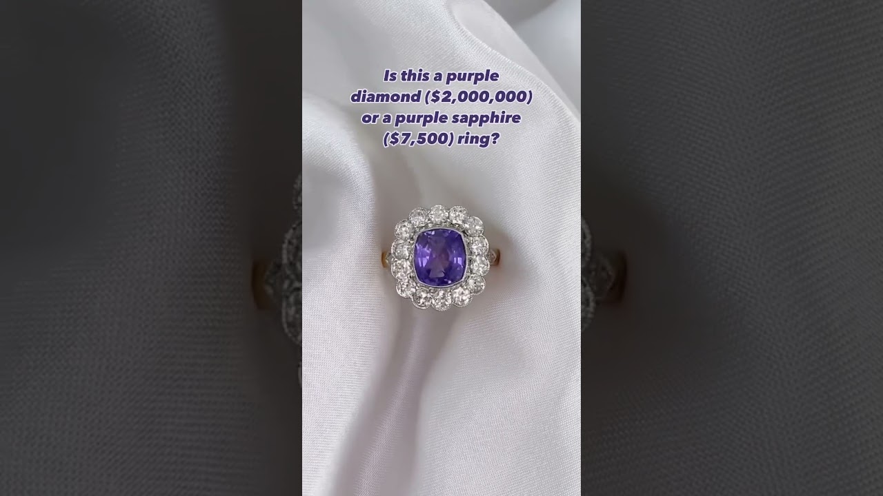 What do you think? 💜#purple #diamond #sapphire #ring #engagementring #explorepage #reel