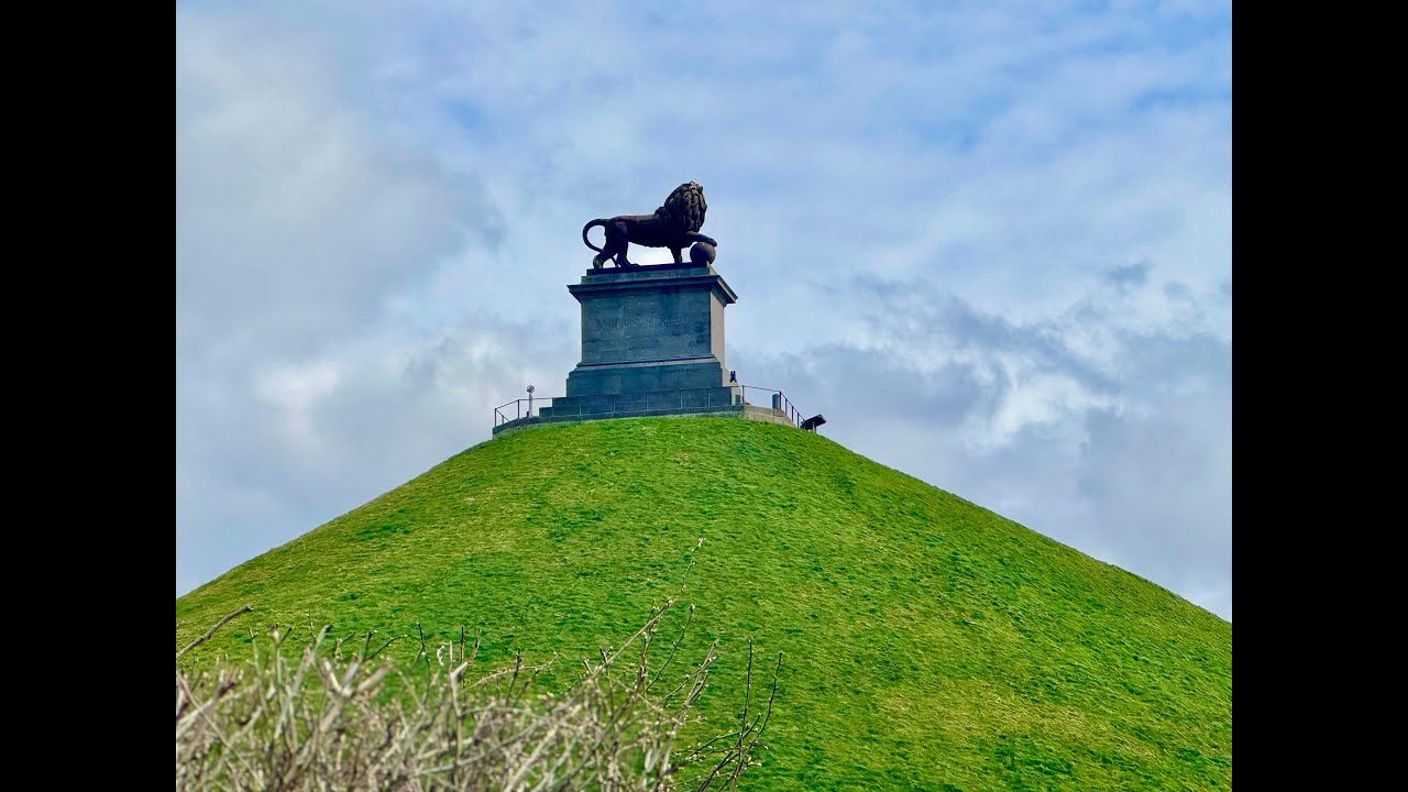 Walk at the Lion's Mound - Memorial of the Battle of Waterloo 1815 - Belgium