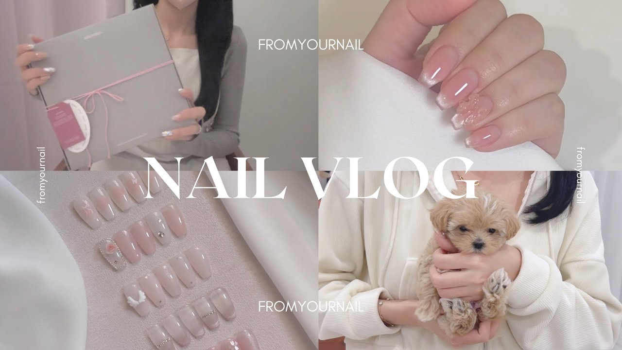 nail vlog | 시럽젤 자석젤 언박싱 및 추천🪄, 이달의 아트, 네일샵 브이로그, 시술영상 모음, 웨딩 네일, 일상 브이로그, 강아지 브이로그🐶 (feat. 말티푸 육아일기)