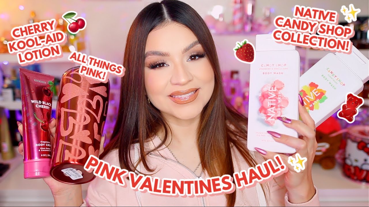 SMELL SWEET LIKE CANDY! 🍭 | HUGE PINK/V-DAY HAUL 💘🧸 NEW BODY CARE, PINK DECOR & MORE