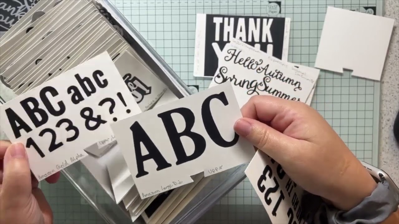 Word Die or Ink Swatch Storage Idea - make your own inexpensive craft storage