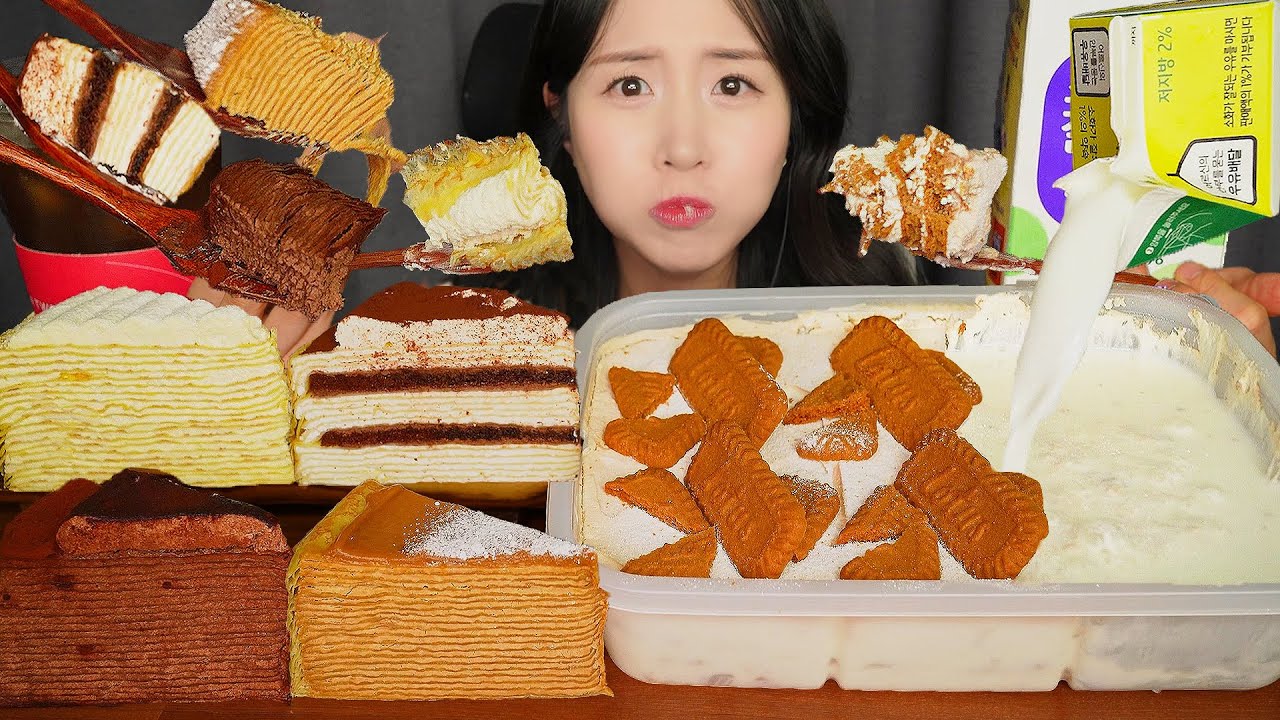 ЛОТОСОВЫЙ КРЕМОВЫЙ ТОРТ🤎 БЛИННЫЙ ТОРТ ASMR ЗВУКИ ЕДЫ ДЕСЕРТ МУКБАНГ MUKBANG CAKE DESSERT