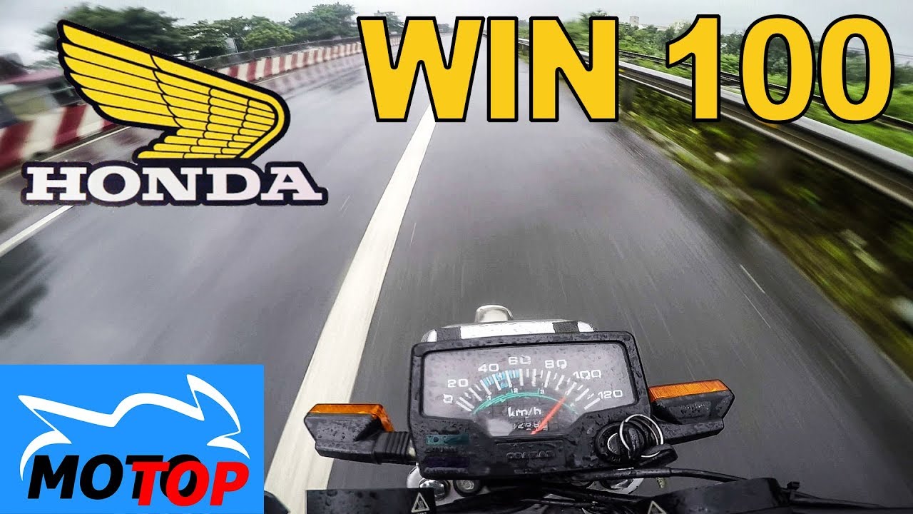 HONDA WIN 100 - ACCELERATION 0-100km/h and TOPSPEED