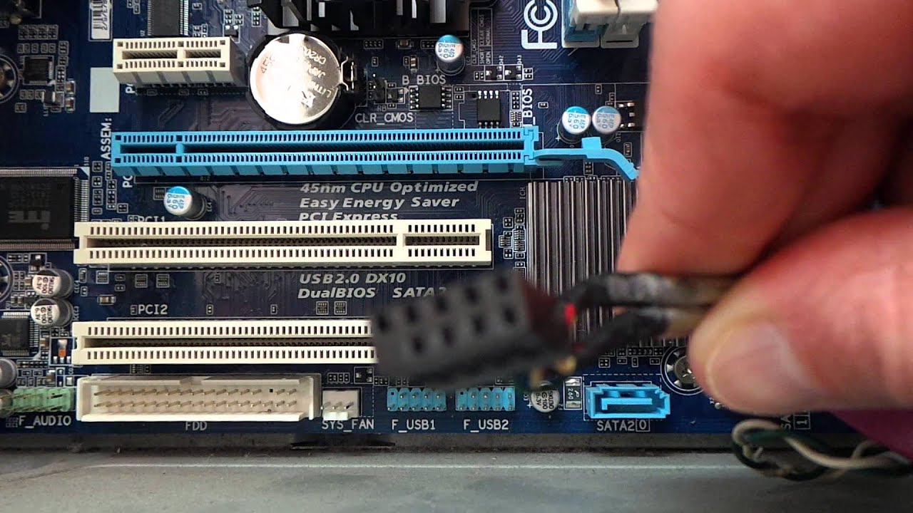 Подключение гнезд USB передней панели компьютера