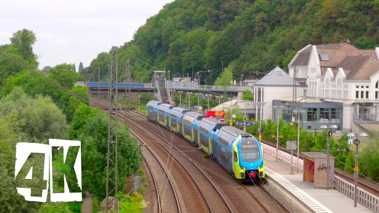 New Trains in Germany | 4k | Porta Westfalica Bahnhof
