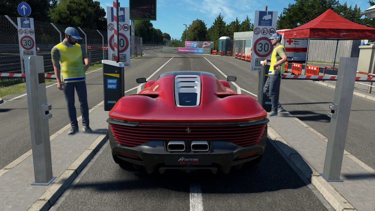 Ferrari Daytona SP3 on Nordschleife - Assetto Corsa Evo | Logitech g29 gameplay