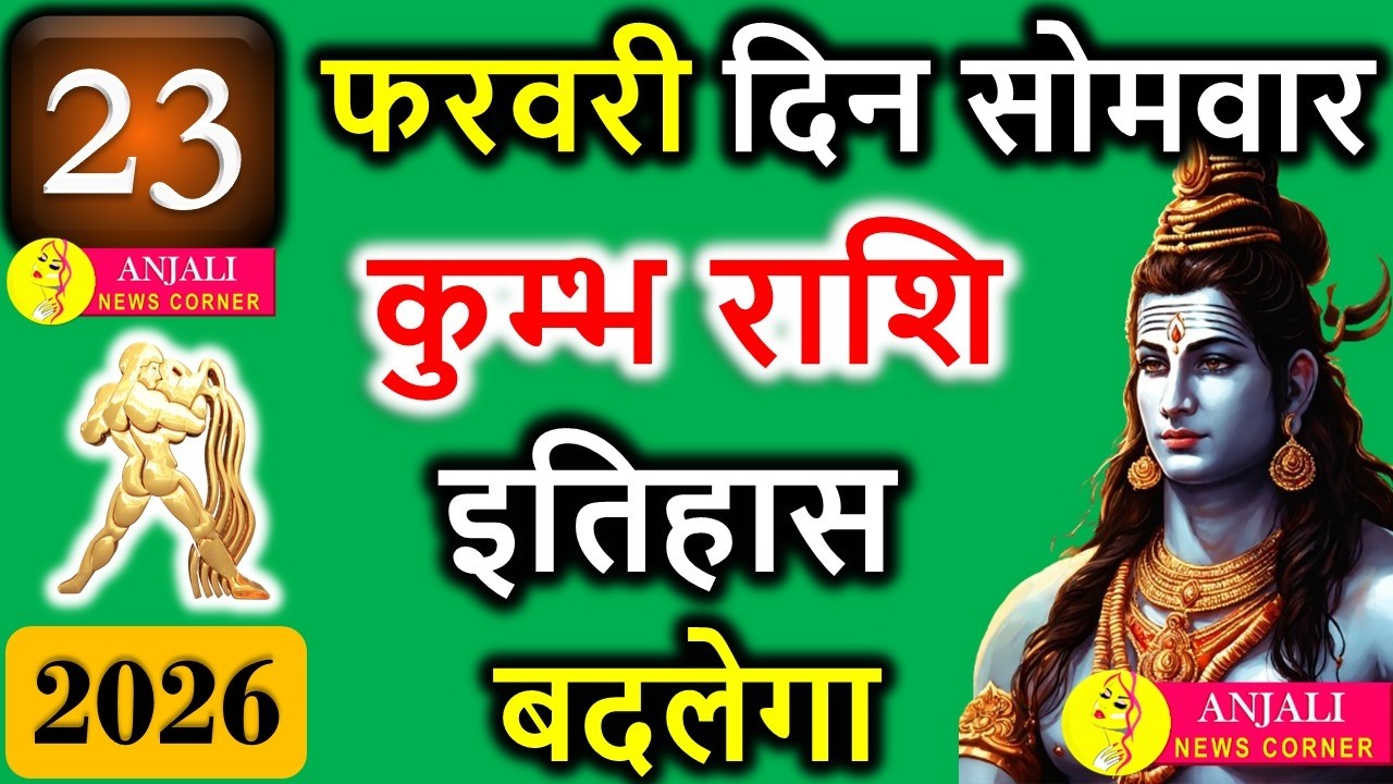 कुंभ राशि 23 फरवरी 2026: आज होगी पैसों की बरसात, रुकी योजना फिर से चलेगी