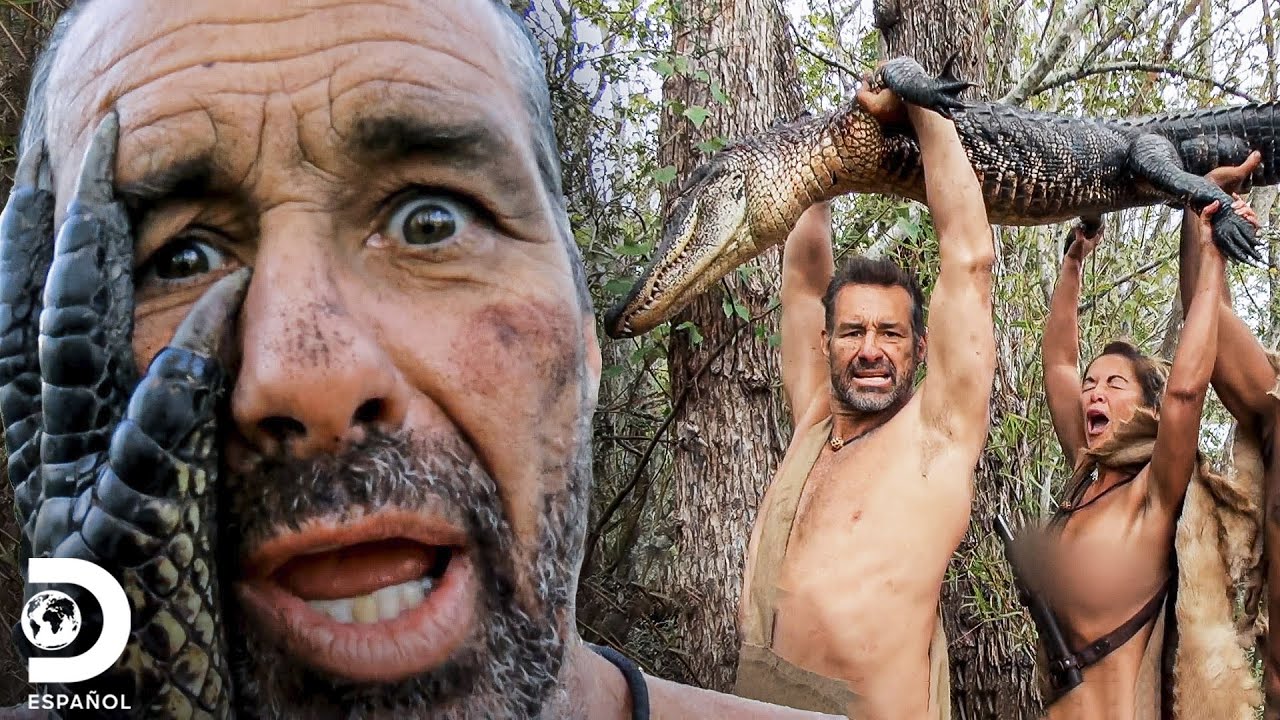 Equipo logra atrapar un caim&aacute;n | Supervivencia al desnudo: edici&oacute;n extrema | Discovery en Espa&ntilde;ol