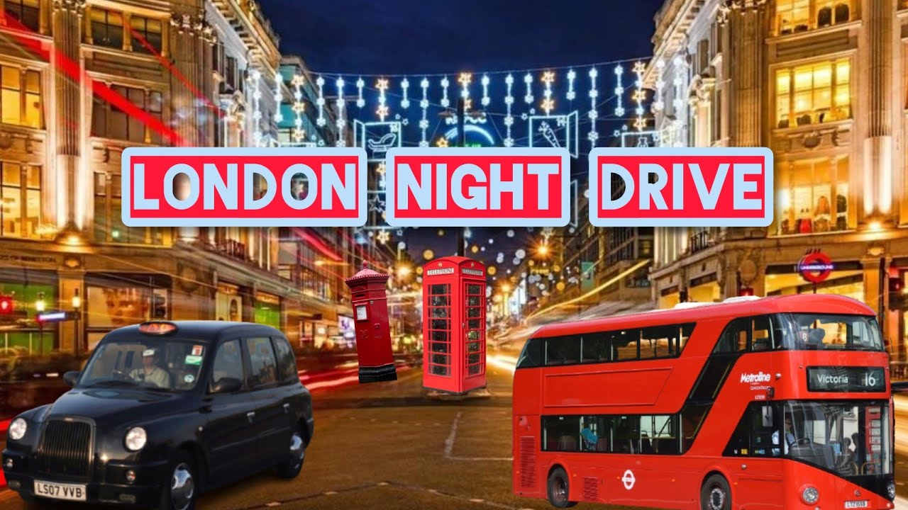 লন্ডন শহরের রাতের দৃশ্য। London Night Drive( driving downtown in London)2021