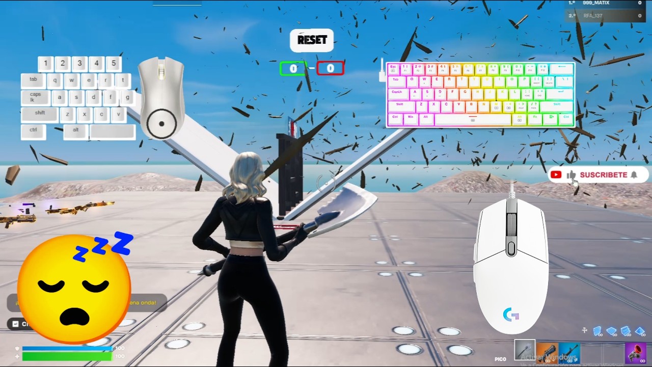 [4K 240FPS] keyboard redragon dragonborn / 1v1 Gameplay Fortnite / Matix