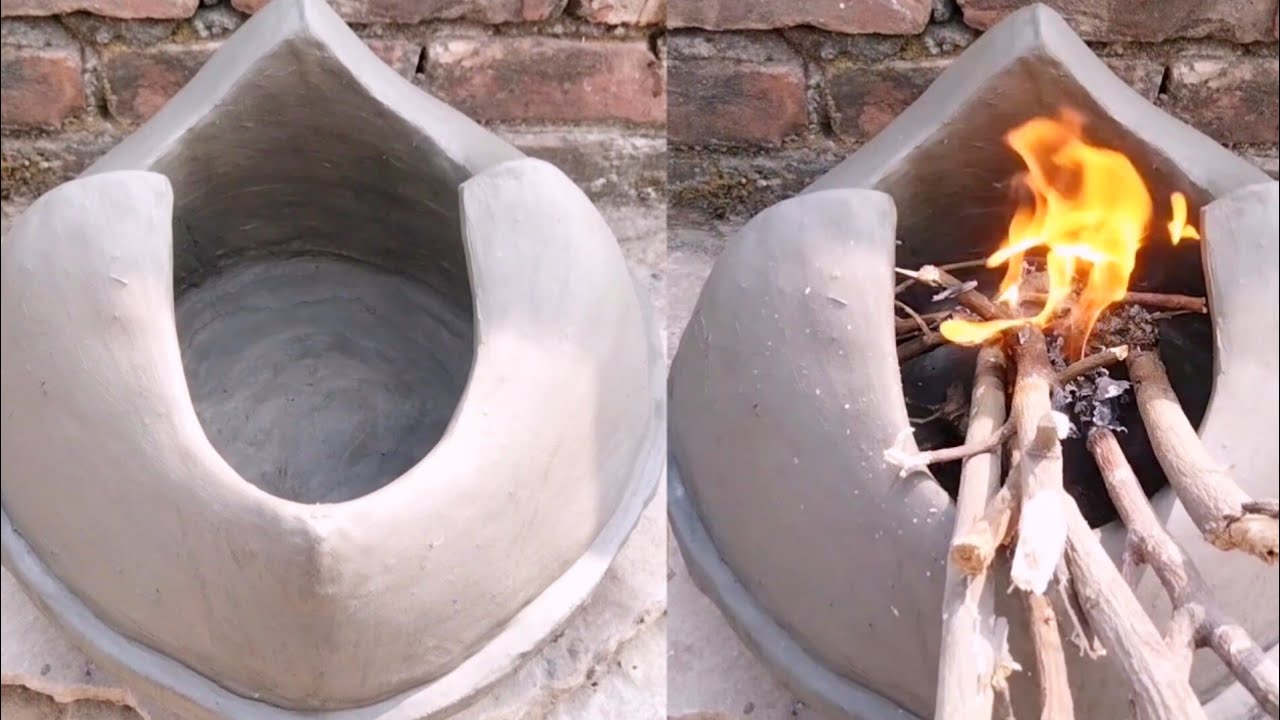 একটা ভাঙ্গা গামলায় ওপর খুব সহজে বানিয়ে নিন মাটির চুলা |matir chula banana #how to make matir unun