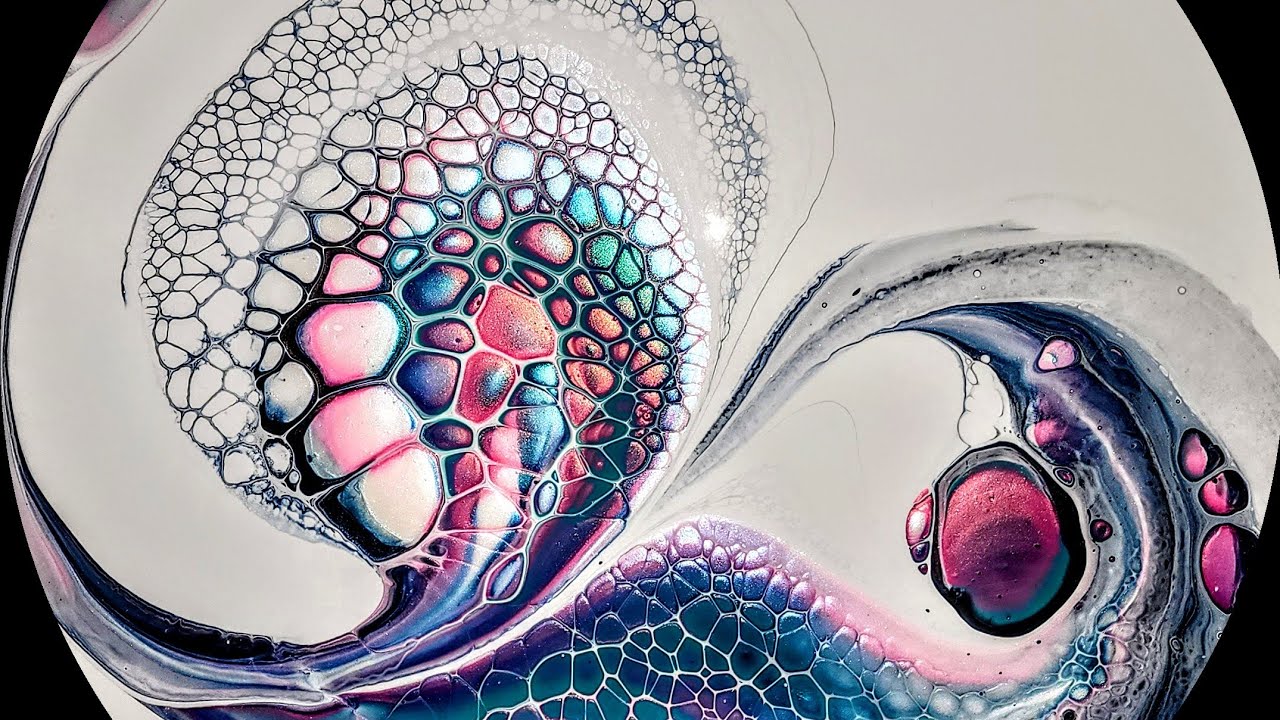 'Andrina' Beautiful Acrylic Pour ~ Fluid Art ~ Bloom Swipe #tlp #acrylicpouring