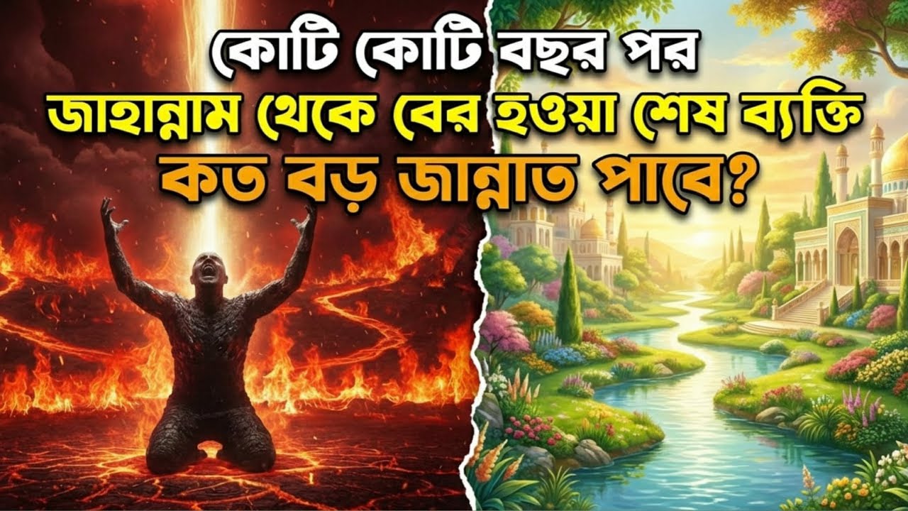 কোটি কোটি বছর পর জাহান্নামের ভিতর থেকে শেষ ব্যক্তিকে বের করে কত বড় জান্নাত দেওয়া হবে😱 😭? MD Rabbi