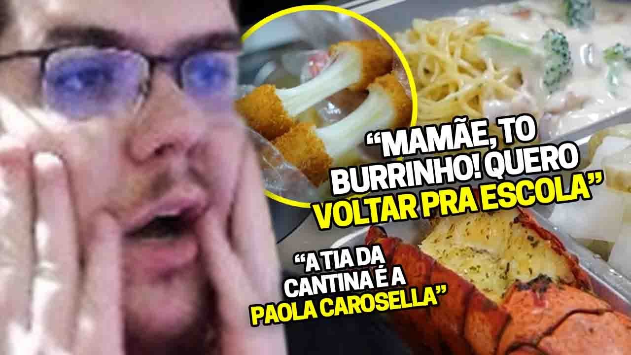 CASIMIRO REAGE: LAGOSTA COM MACARRÃO E QUEIJO - COMIDA DE ESCOLA COREANA  | Cortes do Casimito