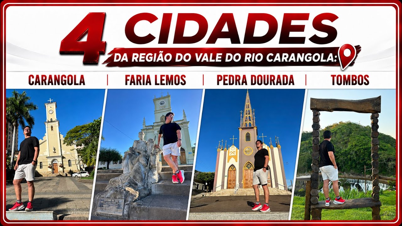 Vale do Rio Carangola - Carangola, Faria Lemos, Pedra Dourada e Tombos