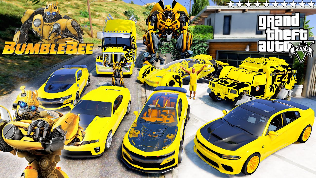 GTA 5 - Stealing BUMBLEBEE Supercars with Franklin! (Real Life Cars #393)
