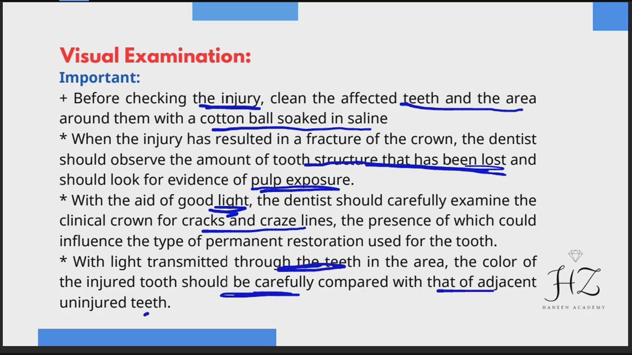 Pedodontics 5th lec 7 Management of Trauma to the Teethand Supporting Tissues 💜