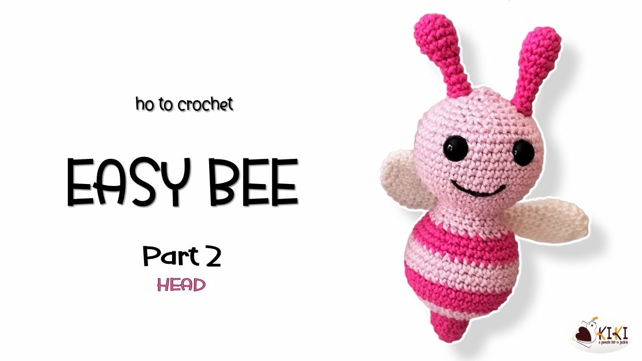 How to crochet cute bee for beginners Part 2- HEAD
