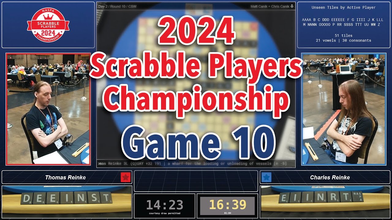 2024 Scrabble Players Championship - Game 10 - Thomas Reinke vs. Charles Reinke (CSW)