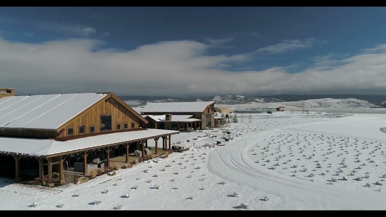 Brush Creek Distillery - The Farm at Brush Creek Ranch Winter Drone